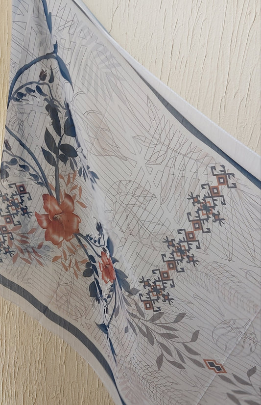 3D georgette-Floral